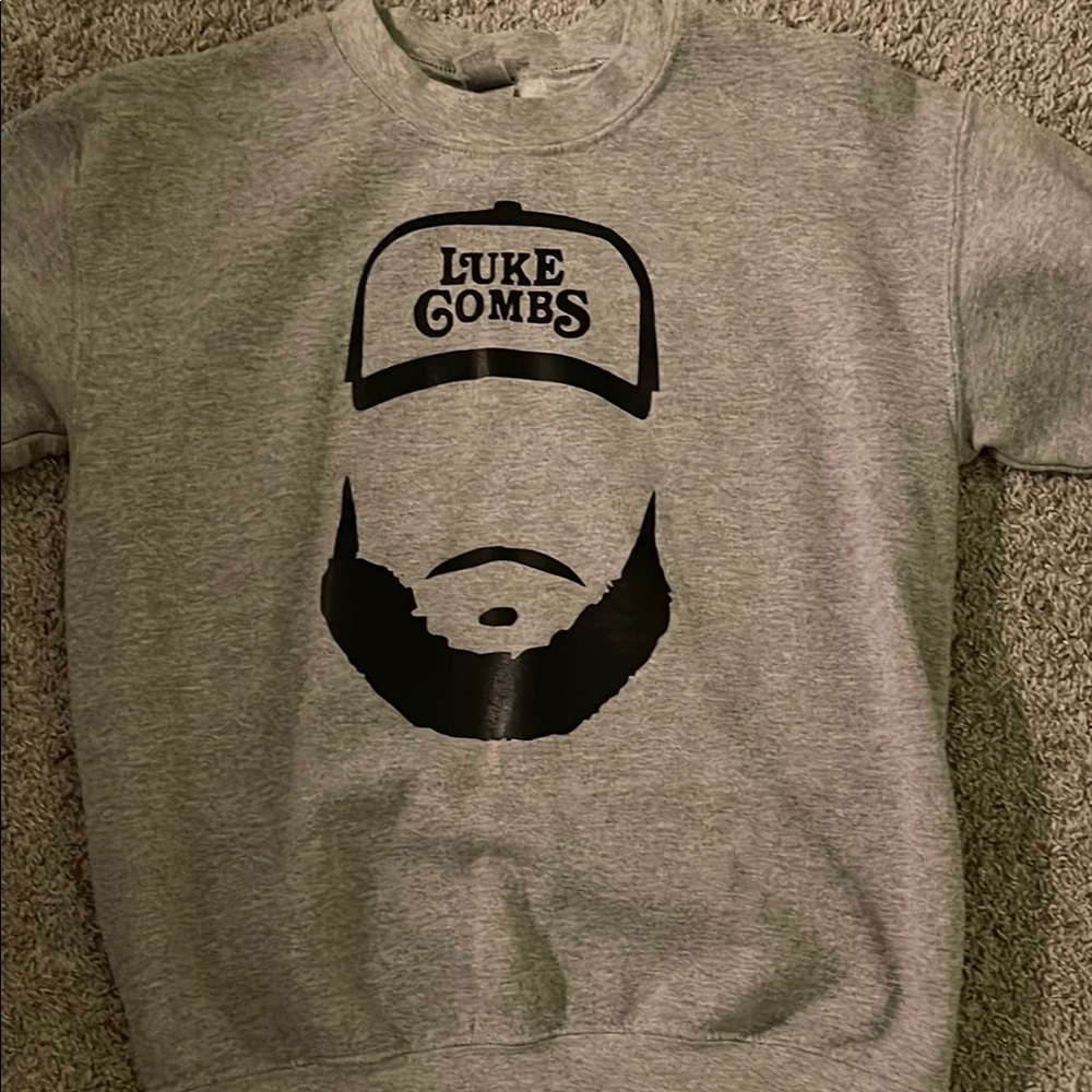 Luke Combs Gray Sweater